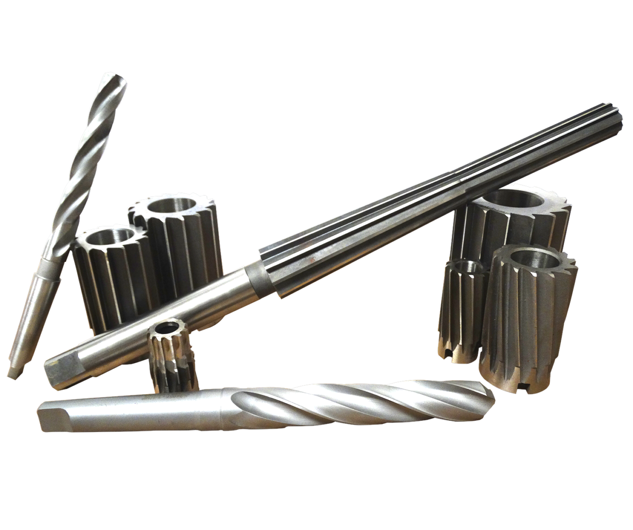 Multiple Flute HSS End Mills, Single End, Long Length, Non-center